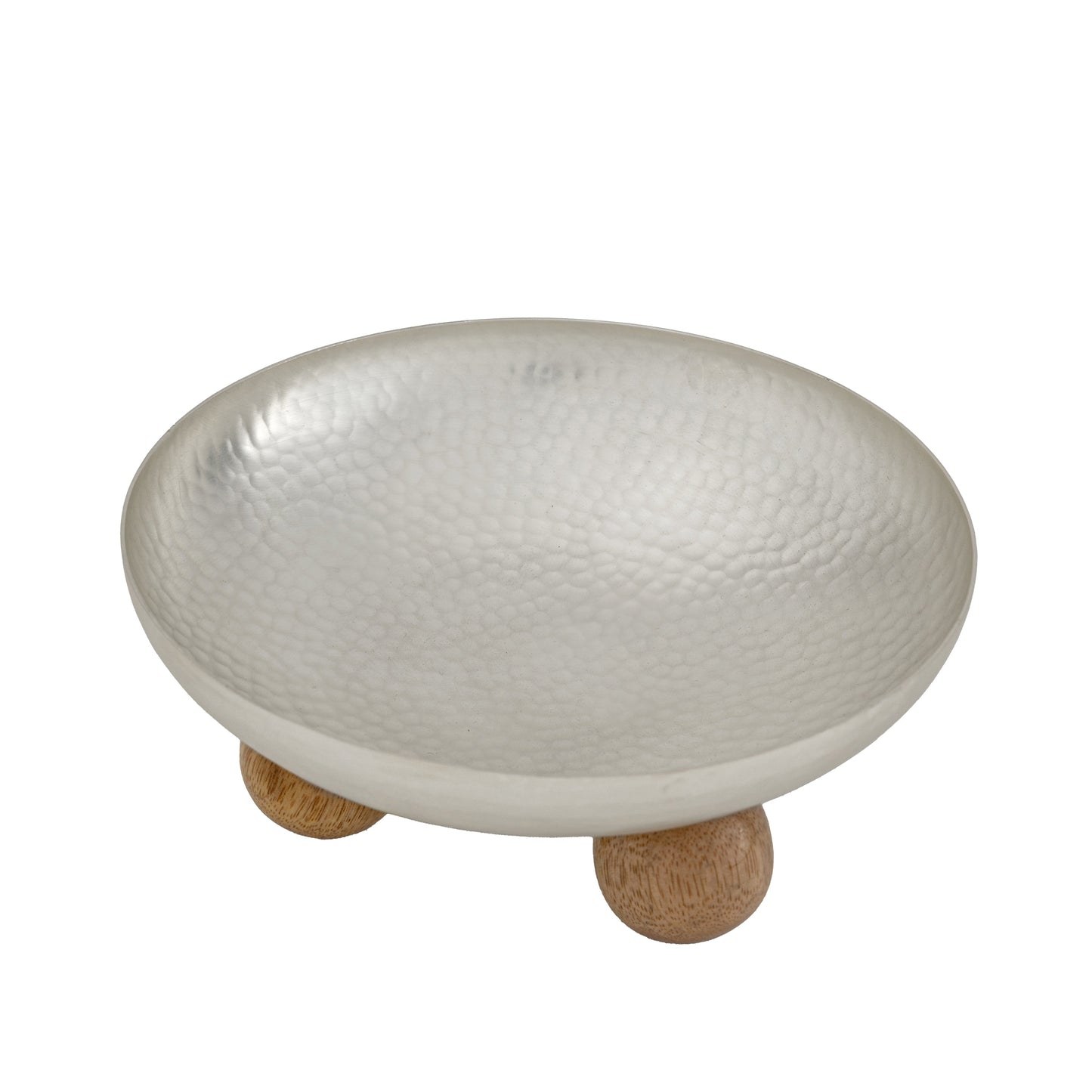 Eneziy Hammered Silver Footed Nut Bowl