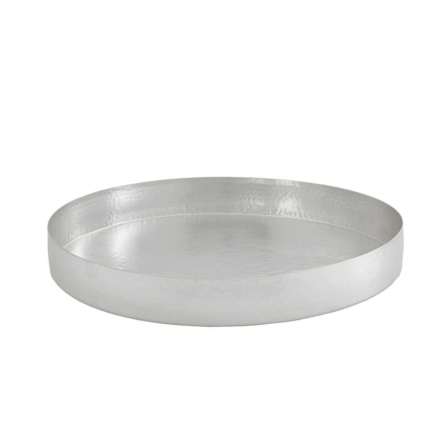 Eneziy Hand-Forged Silver Round Serving Tray
