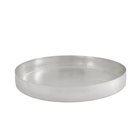 Eneziy Hand-Forged Silver Round Serving Tray