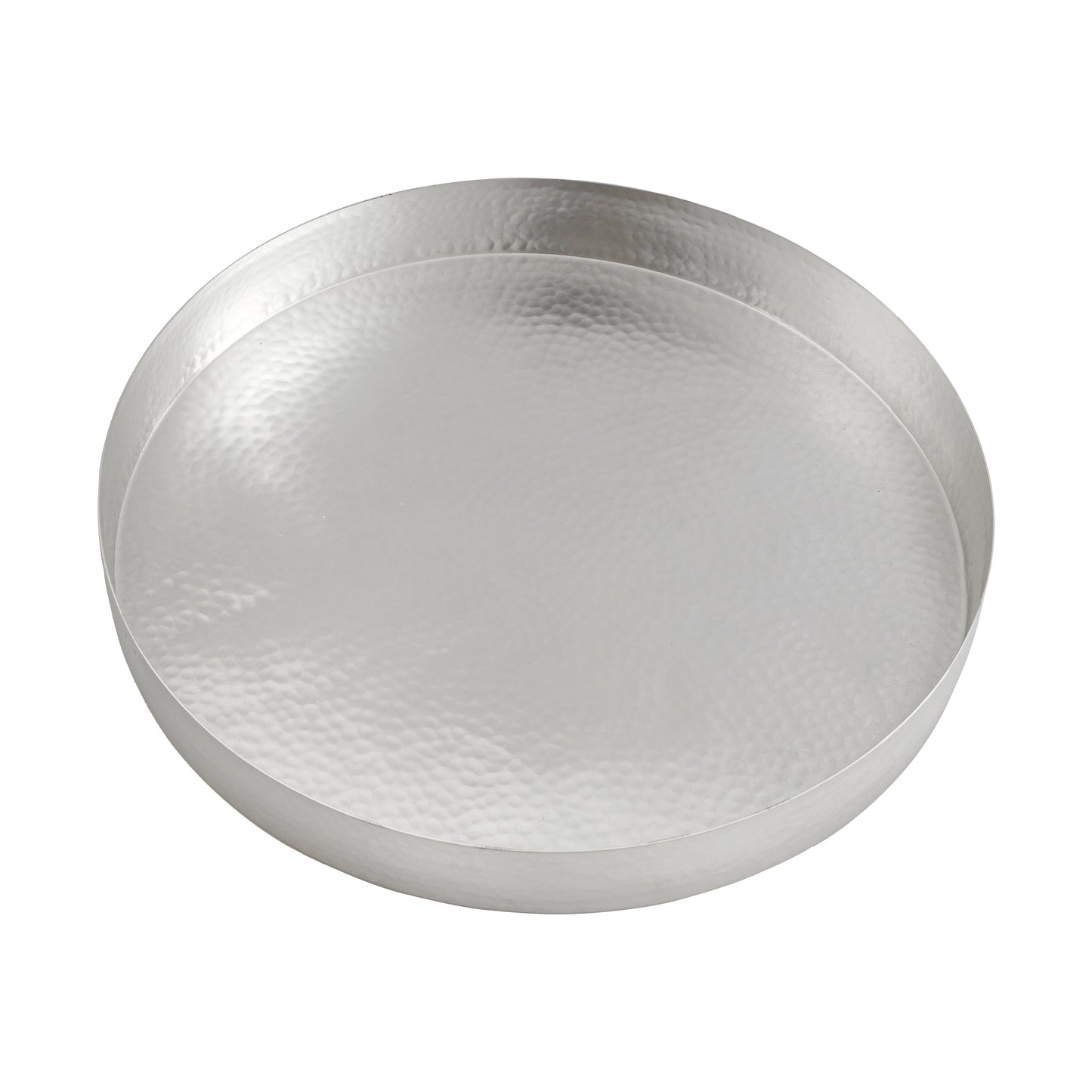Eneziy Hand-Forged Silver Round Serving Tray