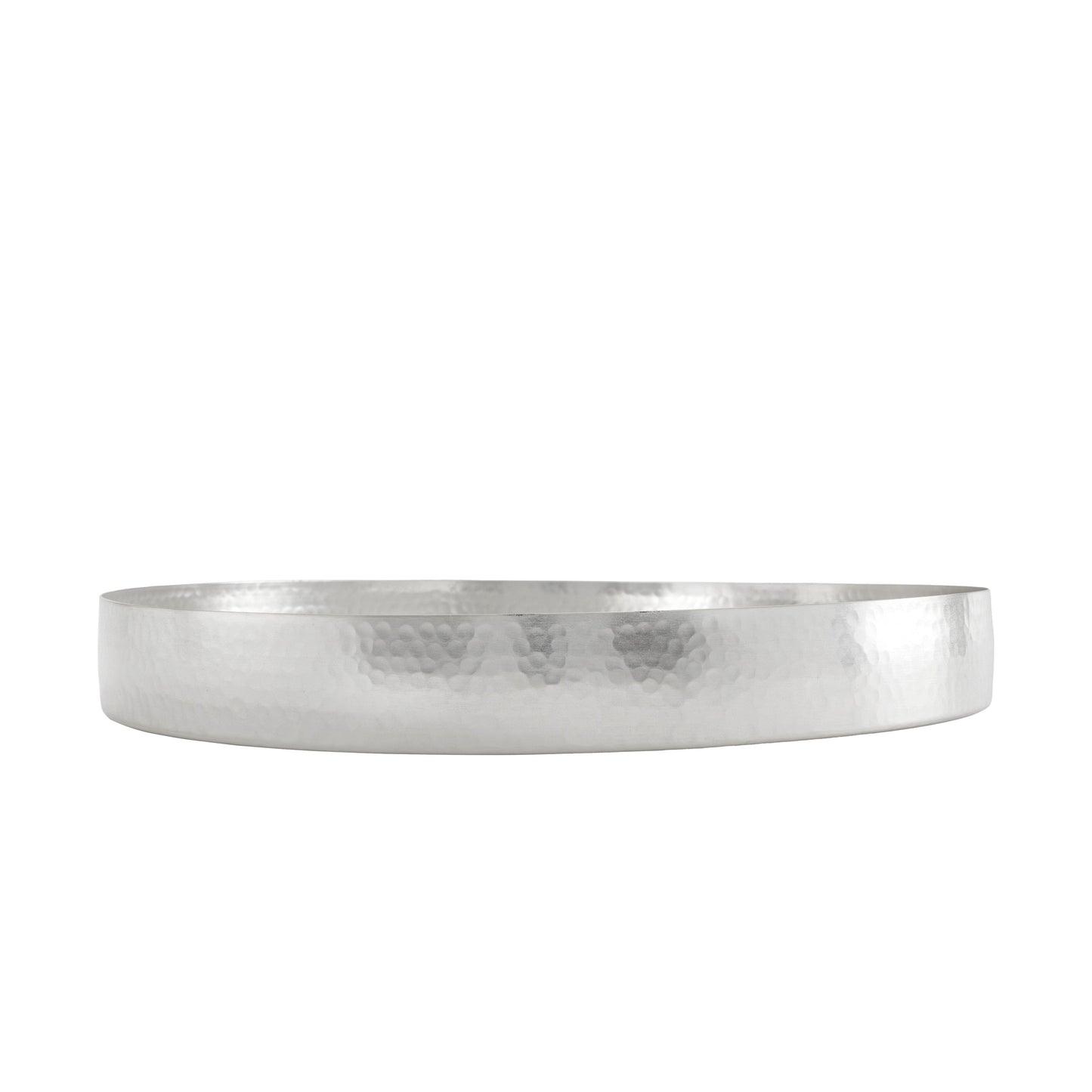Eneziy Hand-Forged Silver Round Serving Tray