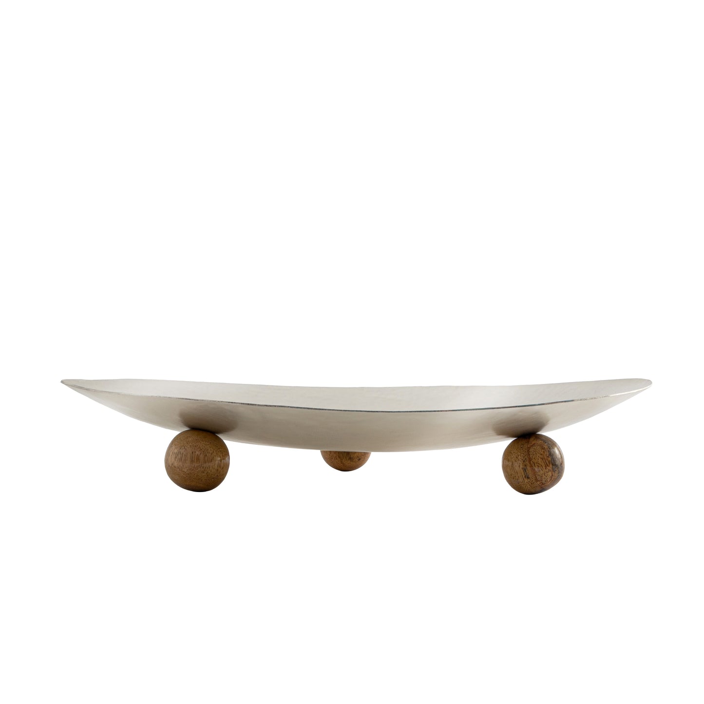 Eneziy Hammered Silver Footed Oval Platter - Small