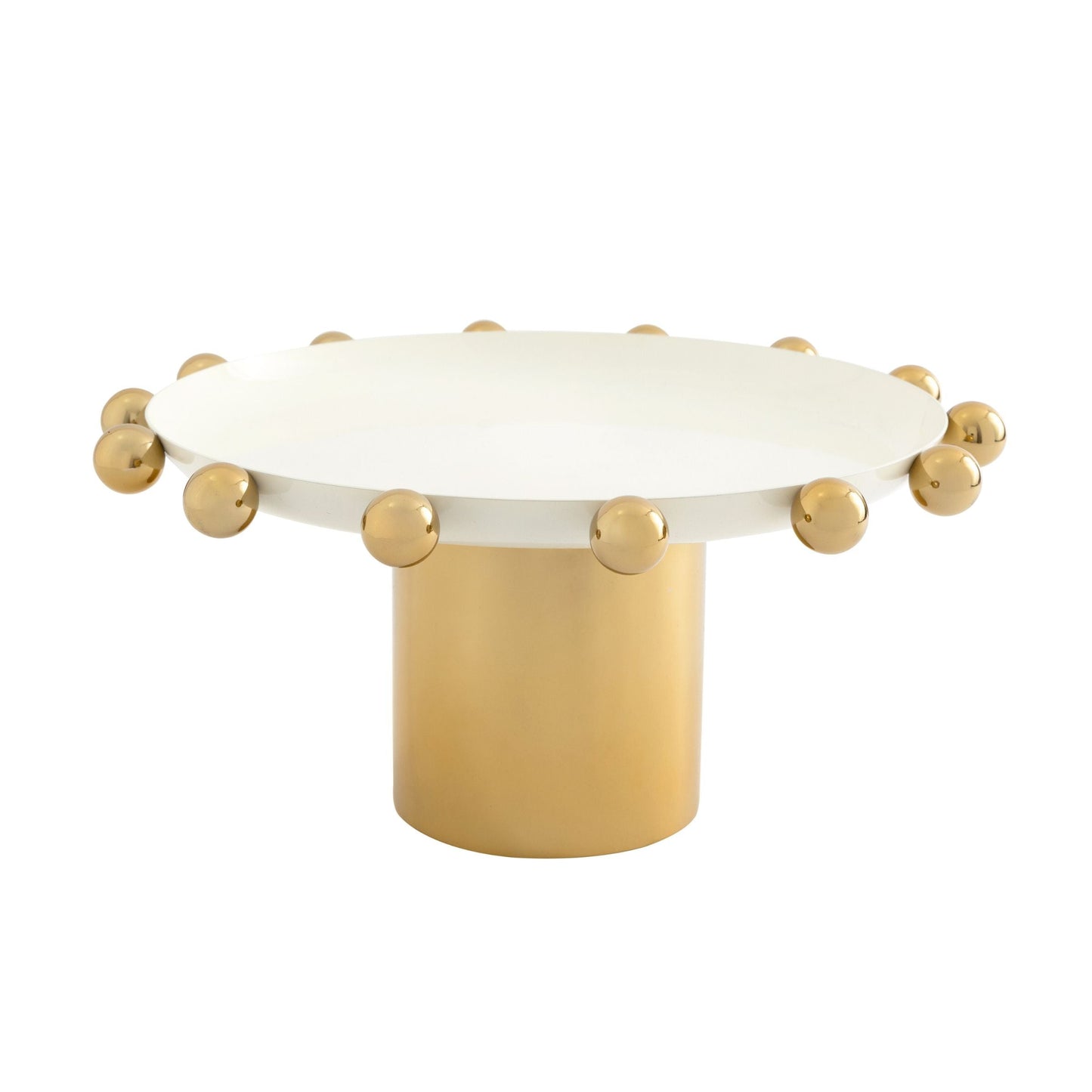 Eneziy Signature White & Gold Footed Cake Stand