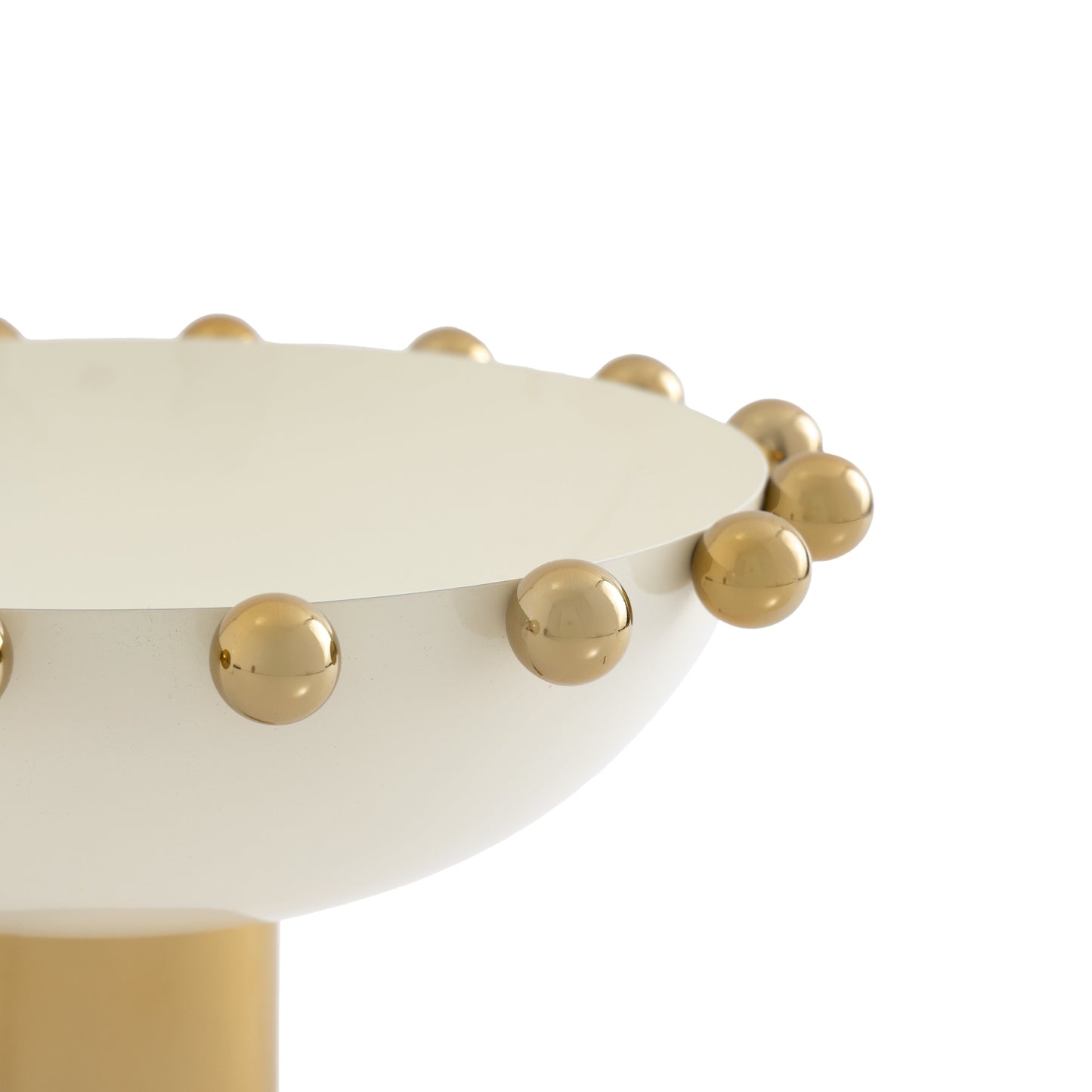 Eneziy Signature White & Gold Footed Salad Bowl